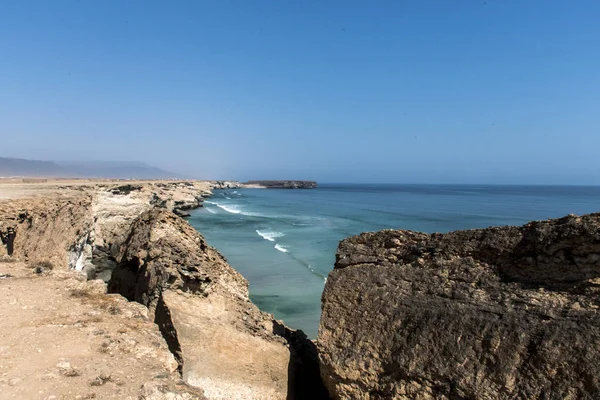 Vista costeira Taqah platô Cidade Salalah Dhofar Sultanato Omã 2 — Fotografia de Stock