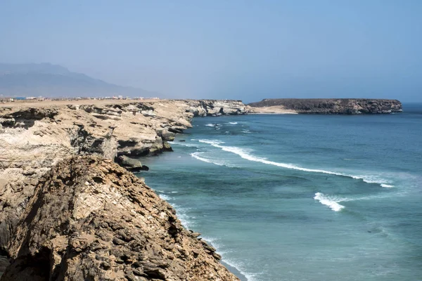 Vista costeira Taqah platô Cidade Salalah Dhofar Sultanato Omã — Fotografia de Stock