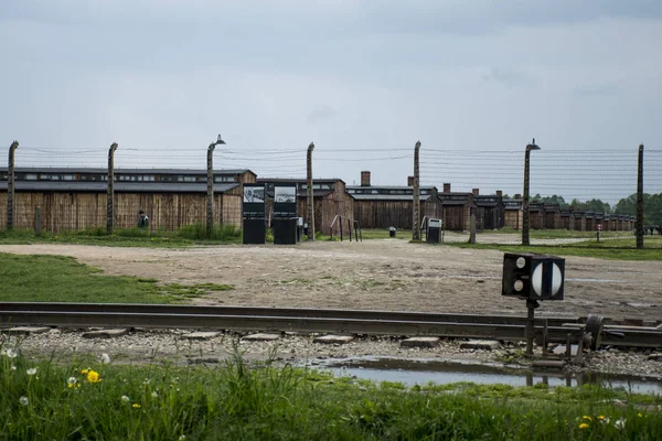 Barrack στρατόπεδο συγκέντρωσης στο σαλόνι Άουσβιτς Μπίρκεναου KZ Πολωνία 2 — Φωτογραφία Αρχείου
