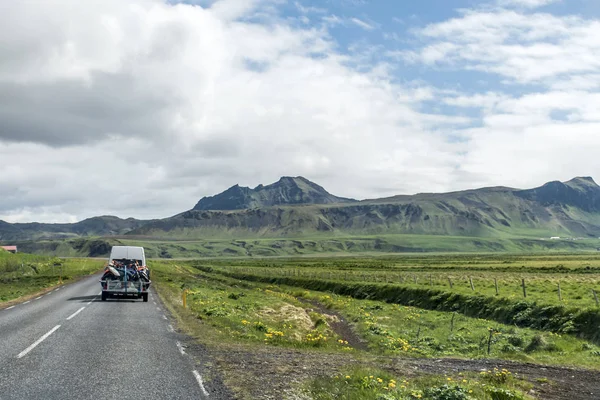 Krajobraz Islandia ulicy Motorcross Mx przygoda — Zdjęcie stockowe