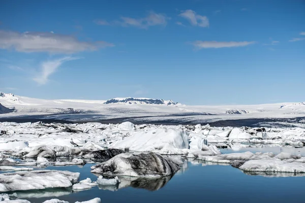 아이슬란드 빙하 호수 Jokulsarlon 빙하 라군 자연 눈 풍경 Vatnajokull — 스톡 사진