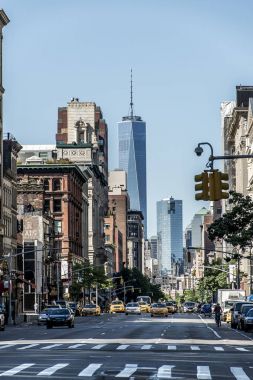 New York City Taksi sokakları ABD büyük elma manzarası