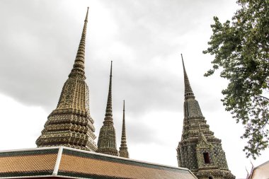 Wat Pho Tapınağı Bangkok Tayland mimari çatı