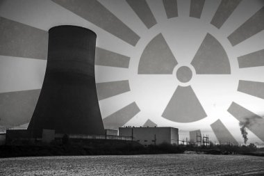 nükleer enerji santrali günbatımı gündoğumu siyah beyaz radyasyon toprak çevre