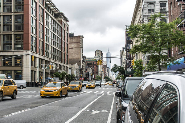New York City Taxi Streets USA Big Apple Skyline comuter