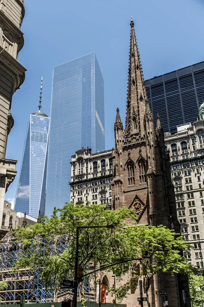 Jeden Kościół World Trade Center, New York City Usa Skyline Big Apple — Zdjęcie stockowe