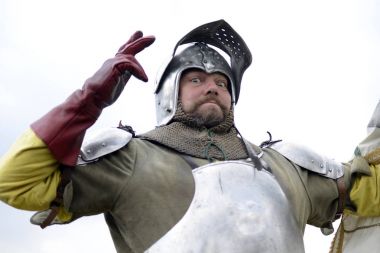 06.04.2015 Lorelay Almanya - Ortaçağ Knight Oyunlar Dövüş Turnuvası ata binme Şövalyeleri.