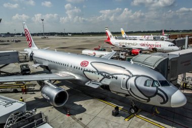 DUESSELDORF, GERMANY - 03.09.2017 Aircraft of the Niki Airlines Airberlin partner at the airport