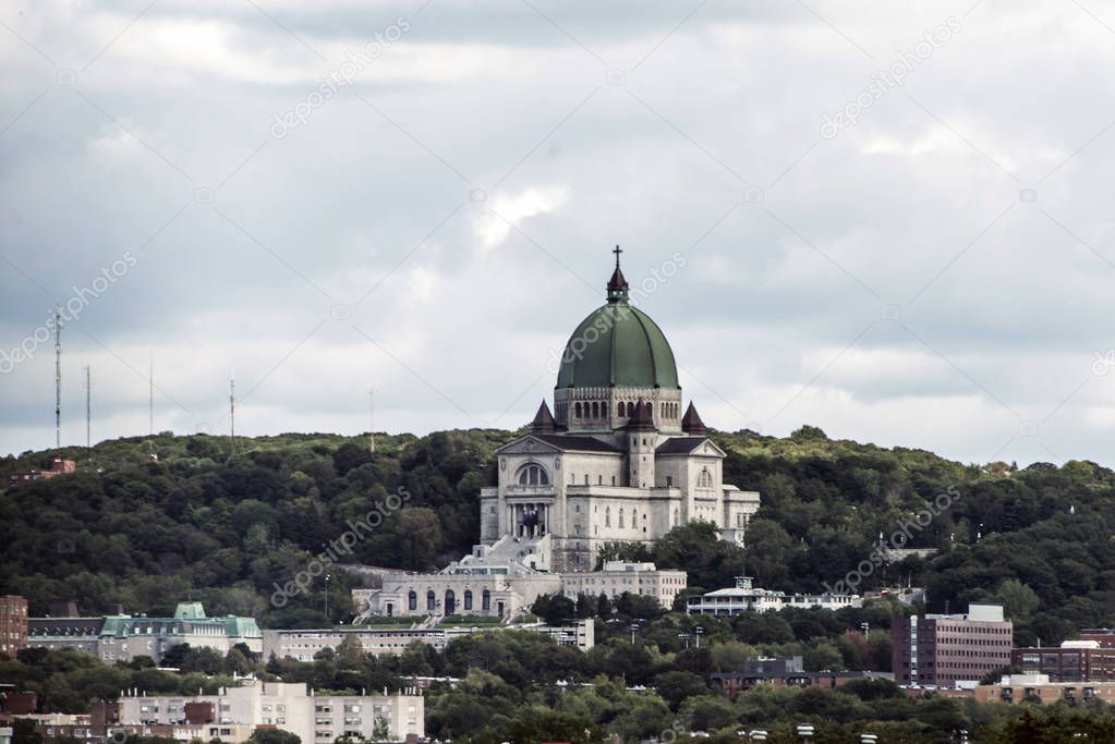 Saint Joseph Oratory Montreal, Quebec Canada cloudy day dark colors