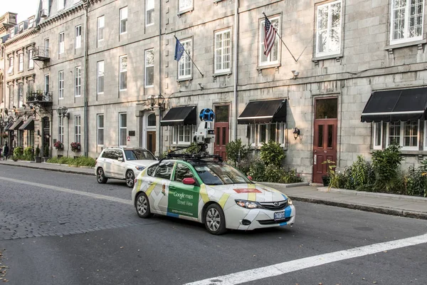 Quebec City Kanada 11.09.2017 Google Street görüntülemek araç araba apping sokaklar Quebec city center