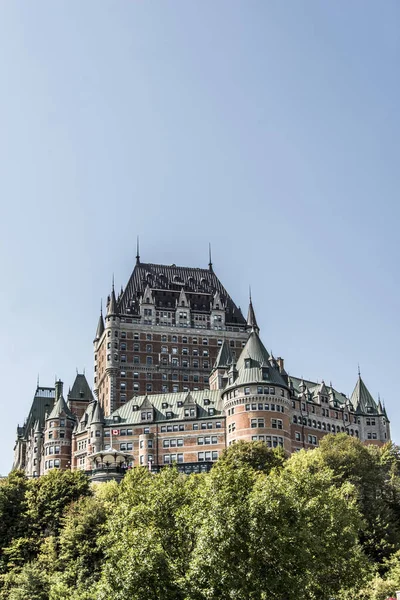 Kanada Quebec City Chateau Frontenac nejznámější turistickou atrakcí světového dědictví UNESCO — Stock fotografie