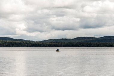 Kanada Ontario Gölü iki nehir çift üzerinde bir Kano Kano su Algonquin Milli Parkı