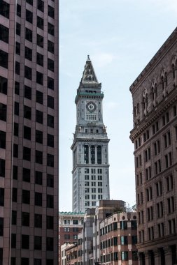Tarihi Custom House gökdelen Saat Kulesi manzarası Boston Massachusetts ABD içinde görünümünü