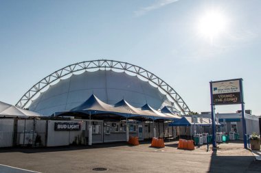 Boston Massachusetts ABD 06.09.2017 banka Amerika Pavilion konser salonuna Güney Boston
