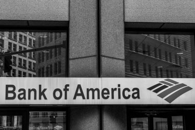 Boston massachusetts ABD 06.09.2017 Bank of America logosu Amerikan çokuluslu finansal bankacılık hizmetleri şirketi