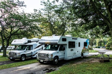 Kanada Ontario 30.09.2017 - Rv Park camper araba Koa kamp, Cruise Devletleri