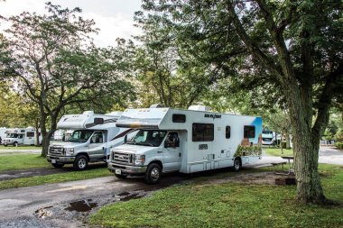 Kanada Ontario 30.09.2017 - Rv Park camper araba Koa kamp, Cruise Devletleri