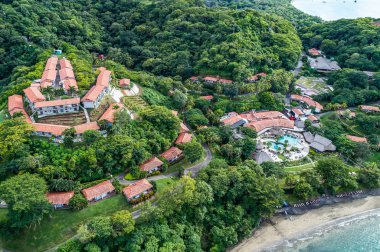 Guanacaste, Kosta Rika 'da Golfo de Papagayo plajlı Papagayo Lüks Oteli Sırları
