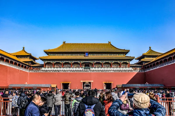 24.02.2019 Bejing China - The Forbidden City is the Chinese imperial palace from the Ming Dynasty — 스톡 사진