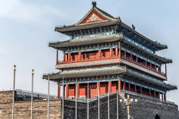 China, Beijing, Forbidden City Different design elements of the colorful buildings of the imperial palace — 스톡 사진