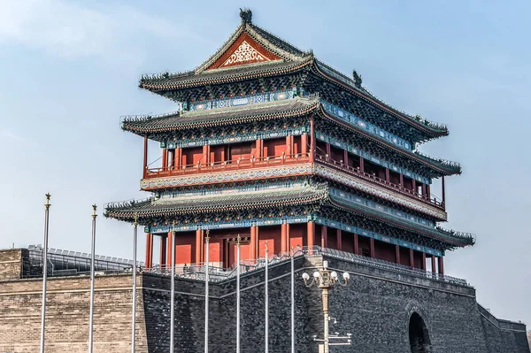 China, Beijing, Forbidden City Different design elements of the colorful buildings of the imperial palace — 스톡 사진