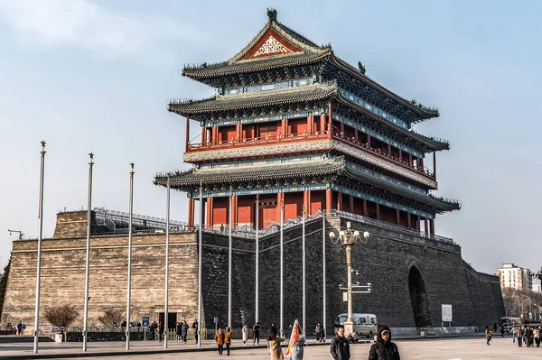 24.02.2019 Bejing Κίνα - Η Απαγορευμένη Πόλη είναι το κινεζικό αυτοκρατορικό παλάτι από τη δυναστεία των Μινγκ — Φωτογραφία Αρχείου