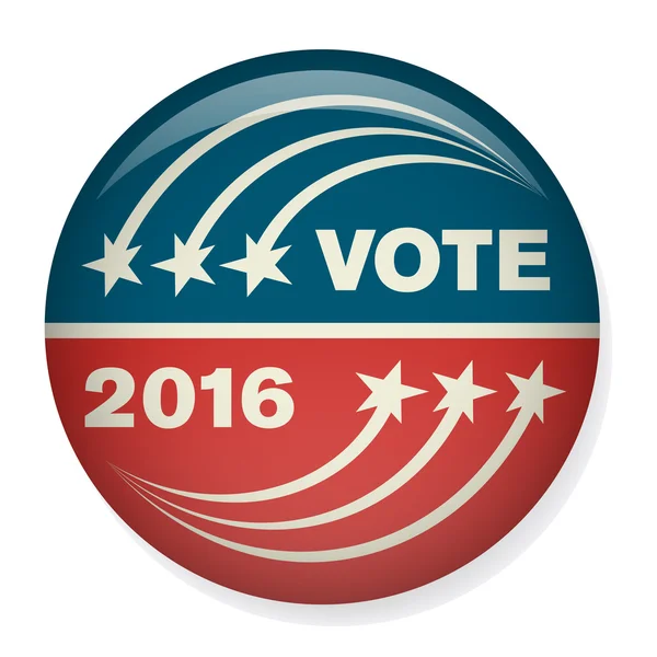 Estilo retro o vintage Voto o campaña electoral Botón o insignia del pin electoral — Vector de stock