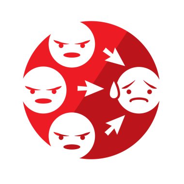 Kurban ve trol ile grafik zorbalık Cyber