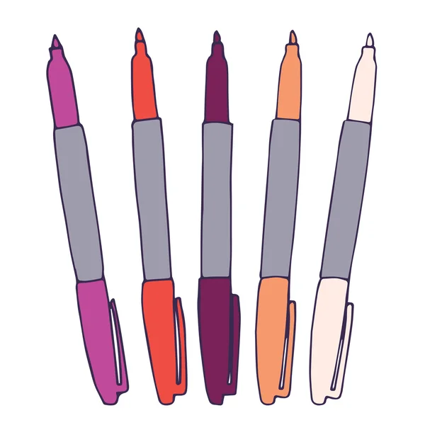 Markers of Various Colors to Use in Your Drawing Projects and Infographics — Διανυσματικό Αρχείο