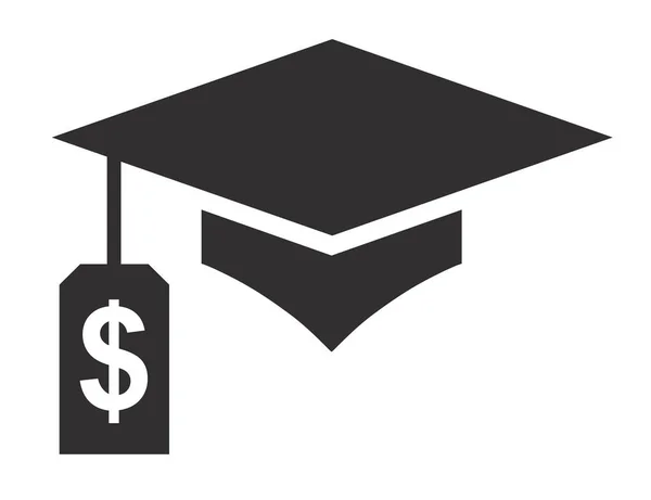 Graduate Student Loan Icons - Student Loan Graphics for Education Aiuto finanziario o assistenza, prestiti governativi, e il debito — Vettoriale Stock