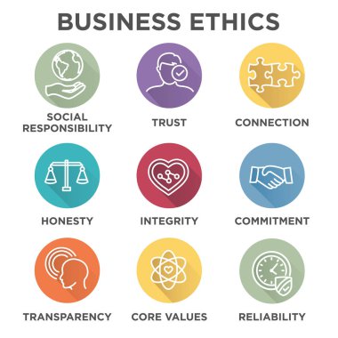Business Ethics Icon Set clipart