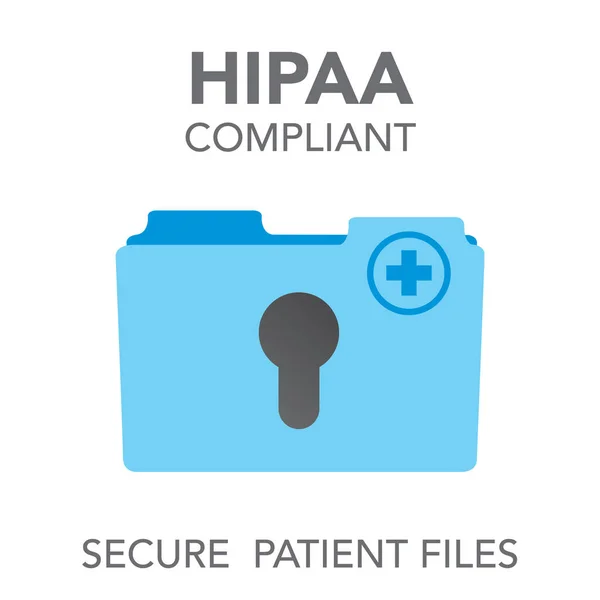 Előnyök a HIPAA megfelelés ikon kép — Stock Vector