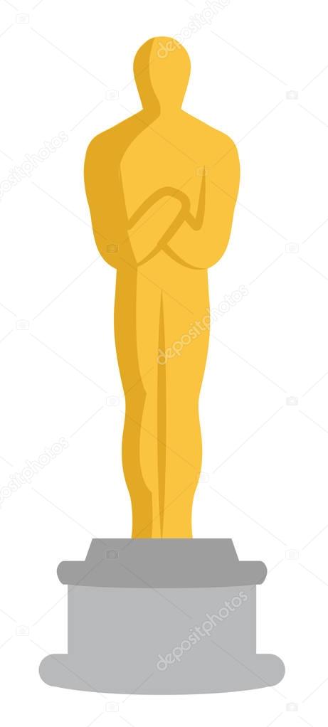 Generic Golden Man Trophy Graphic on a Stand