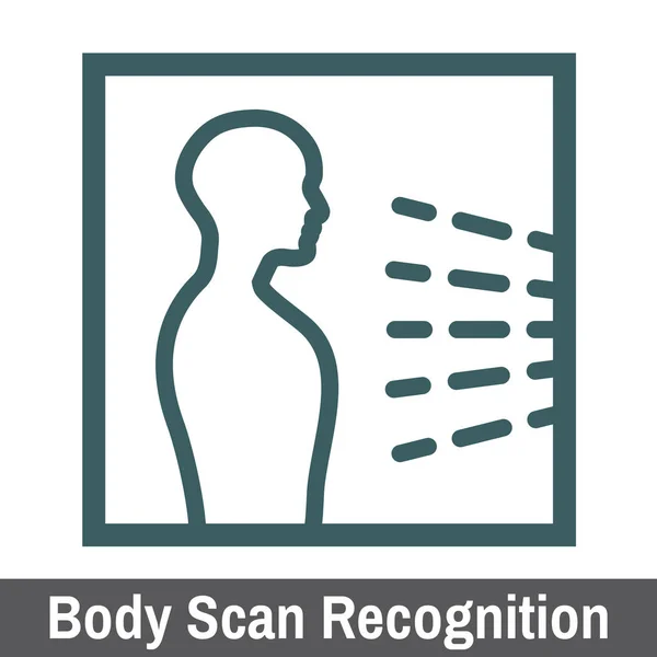 Biometrische Scanning - lichaam — Stockvector