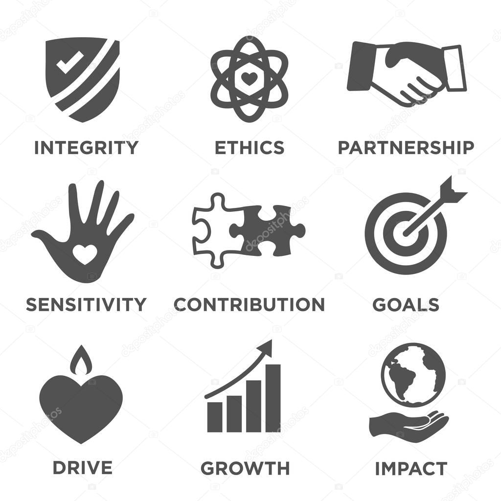 Social Responsibility Solid Icon Set