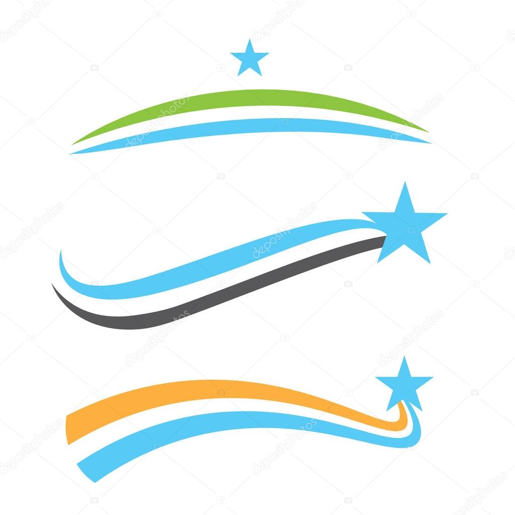 Vector Swooshes, Swishes, Whooshes, and Swashes for Baseball Tail Tee shirt