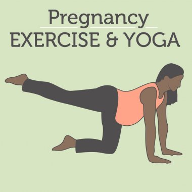 Farklı bir Afrikalı-Amerikalı genç bayan onun gebelik Exerci yapıyor