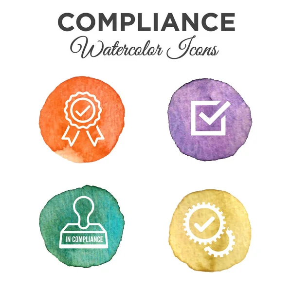 In Compliance Icon Set - Outline — Stock Vector