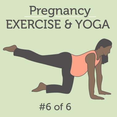 Farklı bir Afrikalı-Amerikalı genç bayan onun gebelik Exerci yapıyor