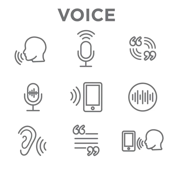 VoiceOver veya sesli komut simgesi ses dalgası görüntüleri ile