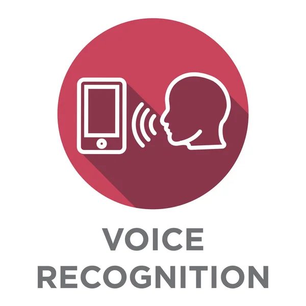 Icône Voiceover ou Voice Command avec images Sound Wave — Image vectorielle