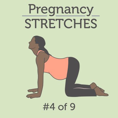 Farklı bir Afrikalı-Amerikalı genç bayan onun gebelik Exerci yapıyor