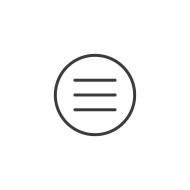 Düz menü simge tasarlamak Web sitesi navigasyon için