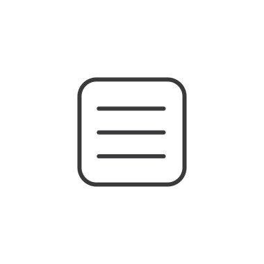 Düz menü simge tasarlamak Web sitesi Navigatio için