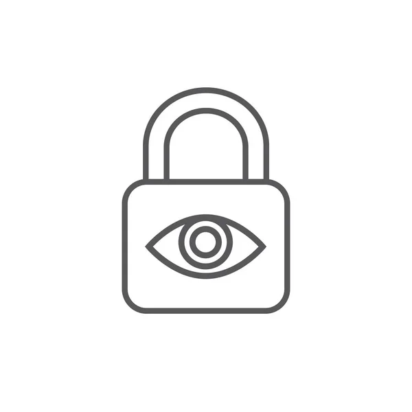 Icono de modo de privacidad con función de seguridad — Vector de stock