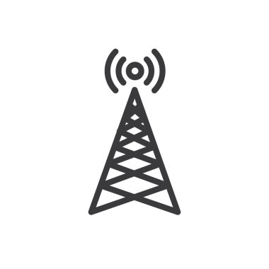 Ping iletim dalgalar yayan ile cep telefonu tower simgesi