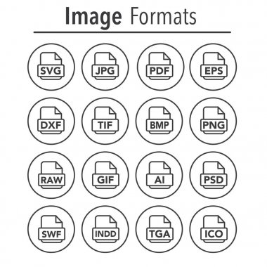 Görüntü biçimi simgeler - Png, Jpg, Eps, Pdf, Svg