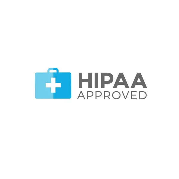 HIPAA Disetujui Persetujuan atau Ikon Kepatuhan Grafis - Stok Vektor
