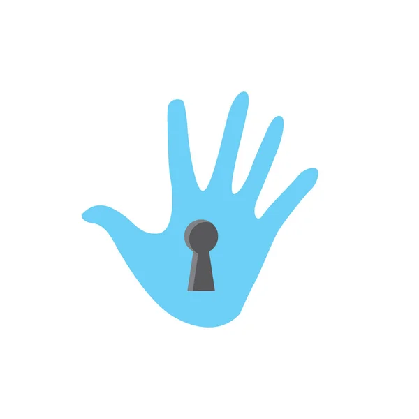 Privacy-modus-pictogram met de beveiligingsfunctie — Stockvector