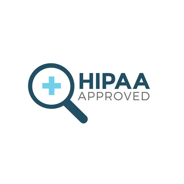 HIPAA Approuvé Approbation ou conformité Icône Graphique — Image vectorielle